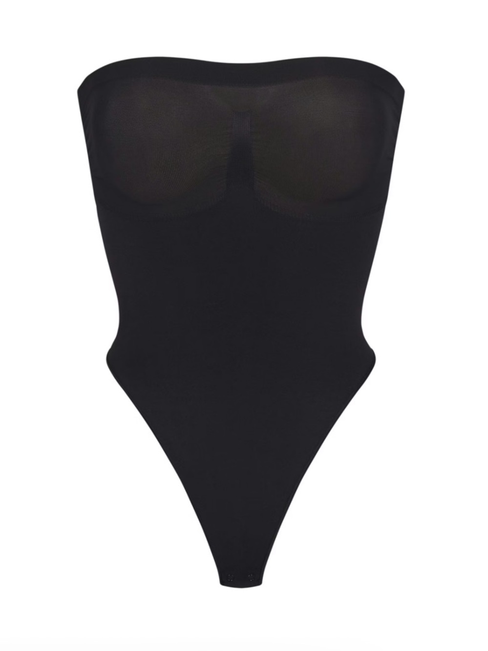 SKIMS Seamless Sculpt Strapless Thong Bodysuit Onyx Size S - Picture 4 of 11
